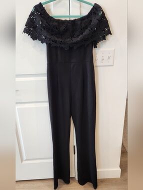 Dressy Black Off The Shoulder Jumpsuit